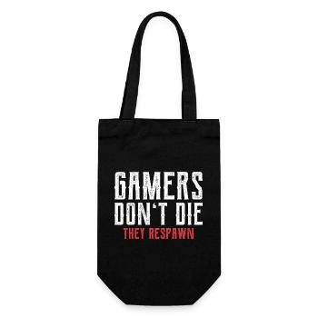 Gamers Respawn - Geschenkbeutel für Flaschen - Schwarz - Vorne