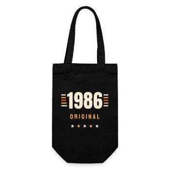 Cadeau original rétro rétro de 40 ans 1986 - Sac à bouteille - noir - Devant
