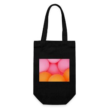 Brightly coloured balloons in orange pastel colours - Gift Bag for Bottles - black - Front