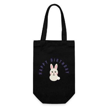JOYEUX ANNIVERSAIRE. HAPPY BIRTHDAY. ANNIVERSAIRE. - Sac à bouteille - noir - Devant