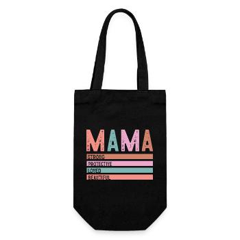 Mama Strong Protective Loved - Gift Bag for Bottles - black - Front