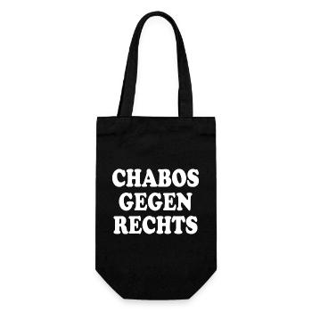 Chabos gegen rechts - Geschenkbeutel für Flaschen - Schwarz - Vorne