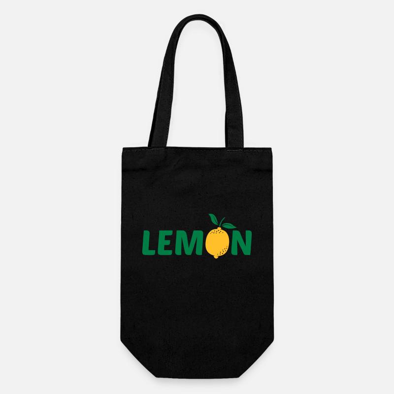 Logo Design LEMON - Geschenkbeutel für Flaschen - Schwarz