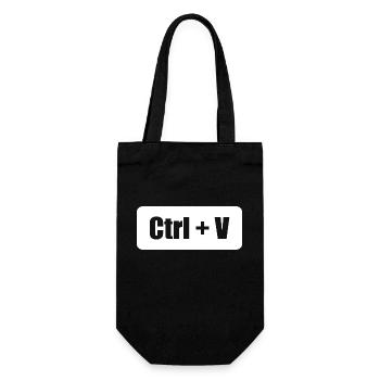Ctrl C Ctrl V Vater Sohn Eltern Kind Partnerlook - Geschenkbeutel für Flaschen - Schwarz - Vorne