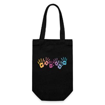 color hand buckus colorful painter gift impression cool - Gift Bag for Bottles - black - Front