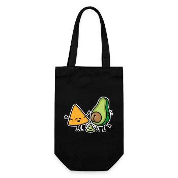 Avocado Scheiße Tortilla-Chips Guacamole vegan - Geschenkbeutel für Flaschen - Schwarz - Vorne