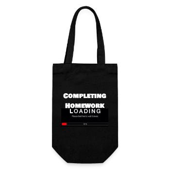 Scrolling Loading Bar University Funny Print - Gift Bag for Bottles - black - Front