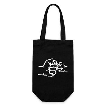 Father's Day Daddy Daughter Child I Love Papa Dad - Gift Bag for Bottles - black - Front
