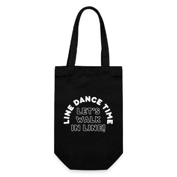 Gift: Line Dance Time - Let's walk in Line - Gift Bag for Bottles - black - Front