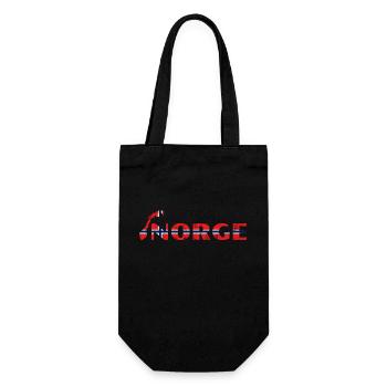 Norge Norwegische Landkarte Flagge - Geschenkbeutel für Flaschen - Schwarz - Vorne