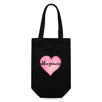 Lieblingsmama Mama Herz - Geschenkbeutel für Flaschen - Schwarz - Vorne