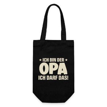 Opa - Geschenkbeutel für Flaschen - Schwarz - Vorne