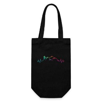 Mountain bikers on the mountain - MTB - Gift Bag for Bottles - black - Front