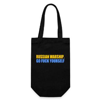 russian warship go f yourself - Gift Bag for Bottles - black - Front