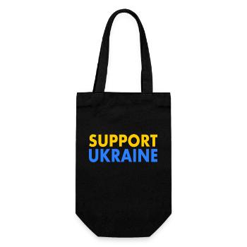 Support ukraine - Geschenkbeutel für Flaschen - Schwarz - Vorne