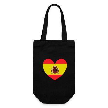 Drapeau du cœur de l’Espagne - Sac à bouteille - noir - Devant