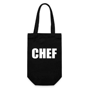 Chef - Gift Bag for Bottles - black - Front