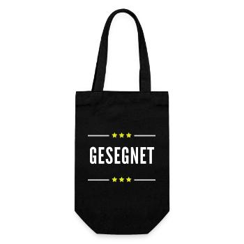 Gesegnet - Geschenkbeutel für Flaschen - Schwarz - Vorne
