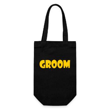 Groom - Geschenkbeutel für Flaschen - Schwarz - Vorne