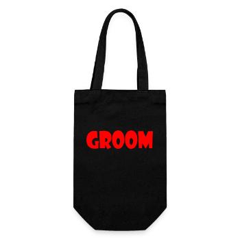 Groom - Geschenkbeutel für Flaschen - Schwarz - Vorne