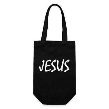 Jesus - Geschenkbeutel für Flaschen - Schwarz - Vorne