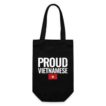 Proud Vietnamese Vietnam Flag Vietnamese - Gift Bag for Bottles - black - Front