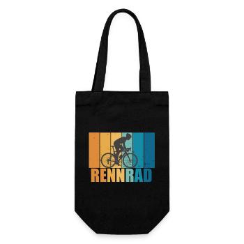 Rennrad Vintage Retro Radsport Fahrrad Geschenk - Geschenkbeutel für Flaschen - Schwarz - Vorne