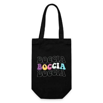 Boccia player Clothing with bocce balls Boccia - Gift Bag for Bottles - black - Front