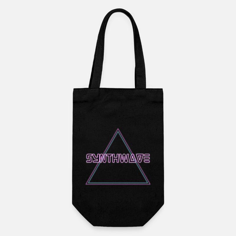 Retrowave Synthwave 80s Design - Geschenkbeutel für Flaschen - Schwarz