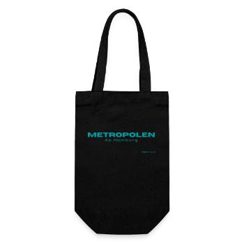 Metropolen ab Hamburg - feiere Deine Reise! - Geschenkbeutel für Flaschen - Schwarz - Vorne