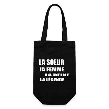 Soeur Femme Reine Légende Meilleure Soeur - Sac à bouteille - noir - Devant