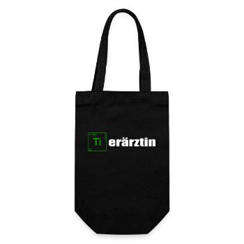 Tierärztin white - Geschenkbeutel für Flaschen - Schwarz - Vorne