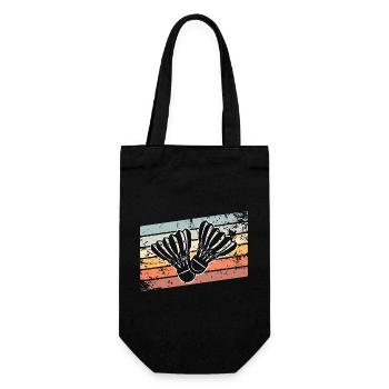 Badminton Retro Vintage - Gift Bag for Bottles - black - Front