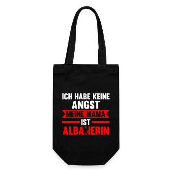 Ich habe keine Angst meine Mama ist Albanerin - Geschenkbeutel für Flaschen - Schwarz - Vorne