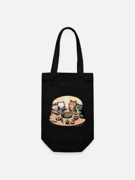 Doodle Cats - Geschenkbeutel für Flaschen - Schwarz