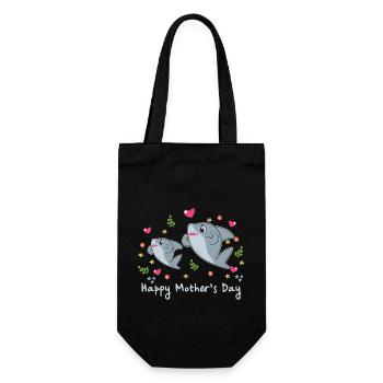joyeuse fête des mères - Sac à bouteille - noir - Devant