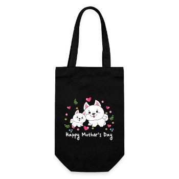 joyeuse fête des mères - Sac à bouteille - noir - Devant