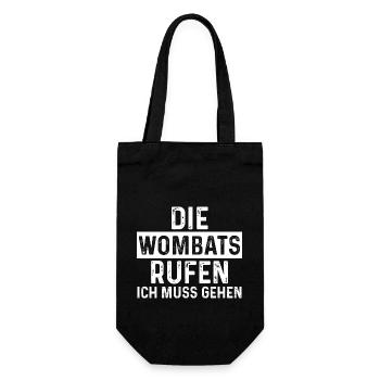 Wombat - Geschenkbeutel für Flaschen - Schwarz - Vorne