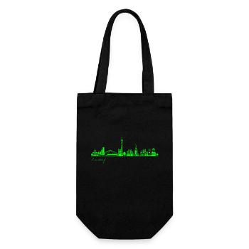 Dusseldorf Germany skyline urban panorama germany - Gift Bag for Bottles - black - Front