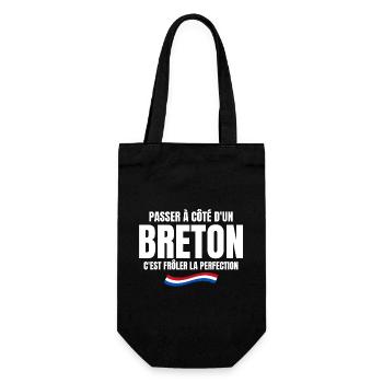 Bretagne, Bretagne humour, je suis Breton - Sac à bouteille - noir - Devant
