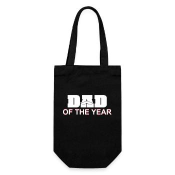 Dad of the year - Geschenkbeutel für Flaschen - Schwarz - Vorne