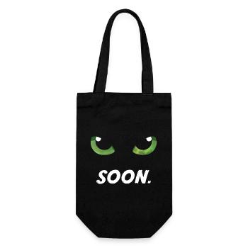 Cat Eyes Green Soon - Gift Bag for Bottles - black - Front