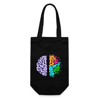 Colorful Brain buntes Gehirn - Gift Bag for Bottles - black - Front