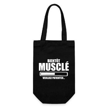 Bientôt Musclé. Veuillez Patienter ! - Sac à bouteille - noir - Devant