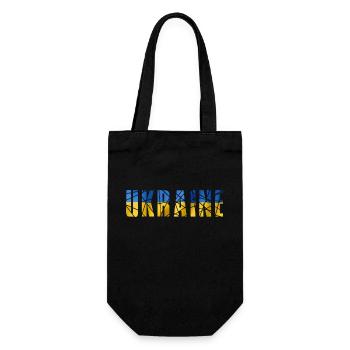 Ukraine - Geschenkbeutel für Flaschen - Schwarz - Vorne