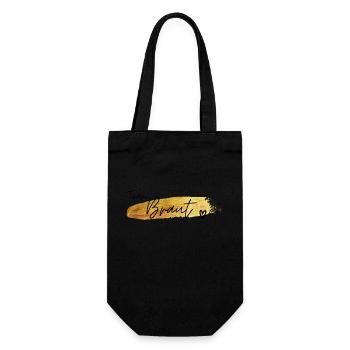 Team Braut Team Bride - Geschenkbeutel für Flaschen - Schwarz - Vorne