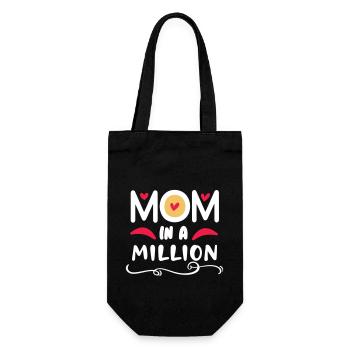 Mom in a million - Gift Bag for Bottles - black - Front
