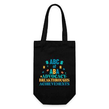 ABA-Therapeutin, Sozialarbeiterin, Autismus-Bewusstsein - Geschenkbeutel für Flaschen - Schwarz - Vorne