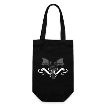 schlüssel, dämonenflügel, goth, Fantasy Outfits - Geschenkbeutel für Flaschen - Schwarz - Vorne
