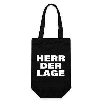 HERR DER LAGE - Geschenkbeutel für Flaschen - Schwarz - Vorne